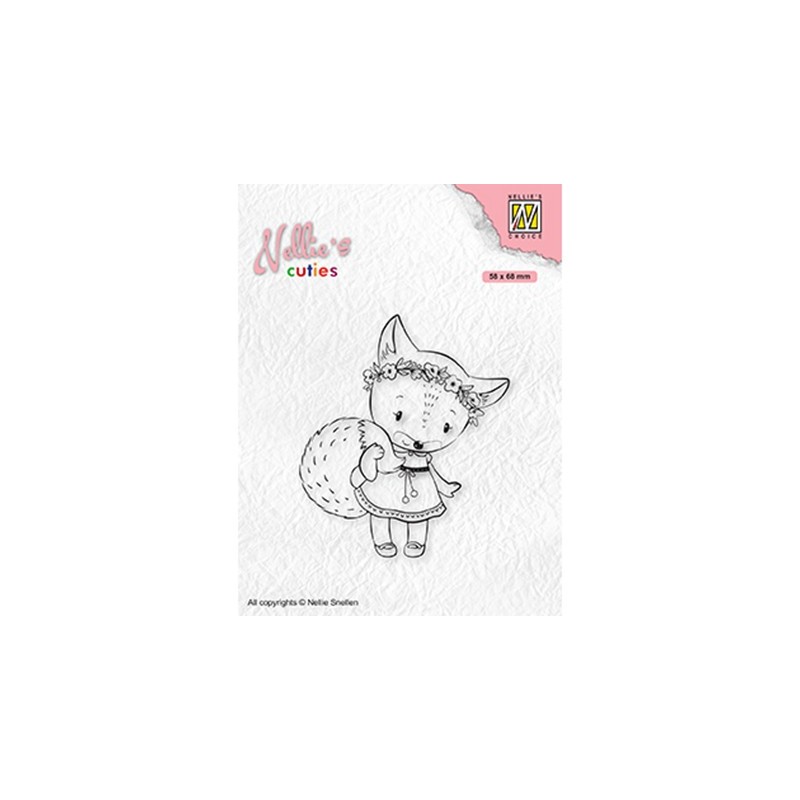 (NCCS014)Nellie`s Choice Clearstamp - Christmas Foxy Christmas lady