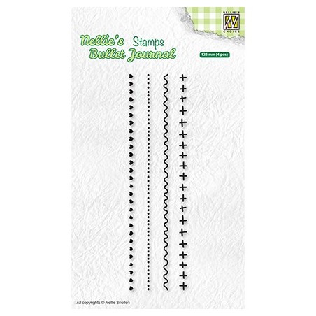 (NBJCS003)Nellie`s Choice Clearstamp - Set of borders-3