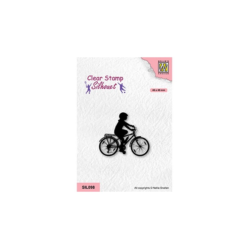 (SIL098)Nellie`s Choice Clearstamp - Cycling-2