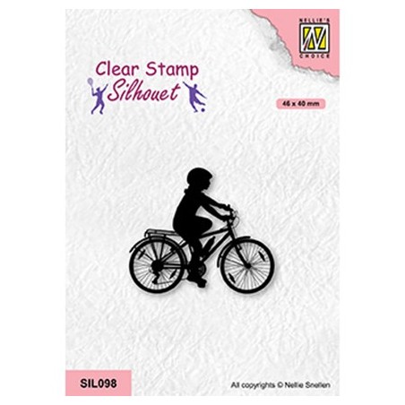 (SIL098)Nellie`s Choice Clearstamp - Cycling-2