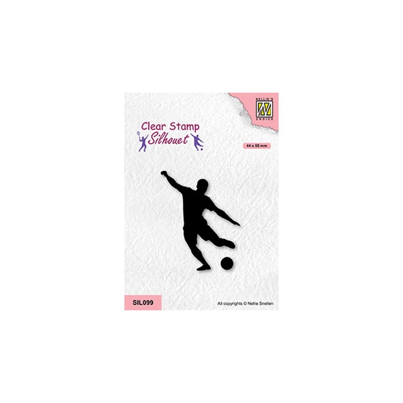 (SIL099)Nellie`s Choice Clearstamp - Soccer player