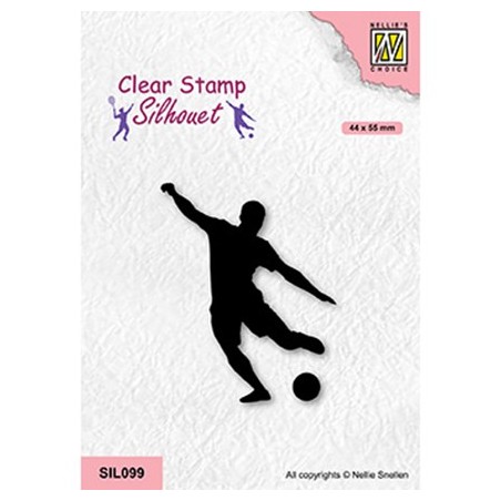 (SIL099)Nellie`s Choice Clearstamp - Soccer player