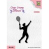 (SIL100)Nellie`s Choice Clearstamp - Tennis player