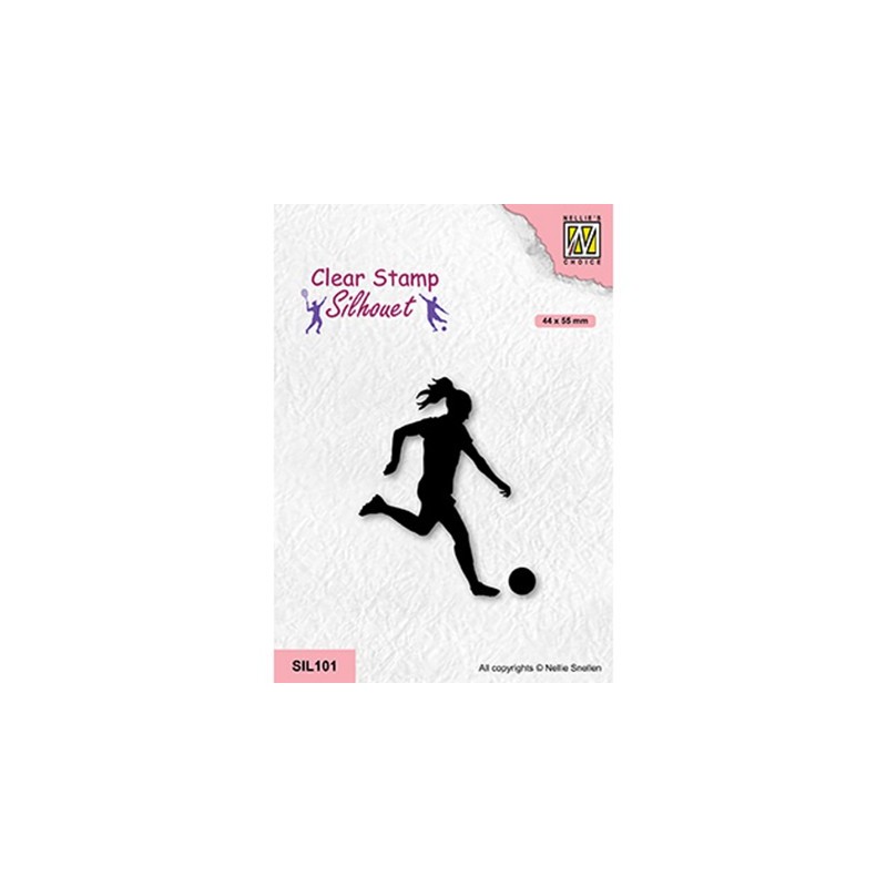 (SIL101)Nellie`s Choice Clearstamp - Woman soccer