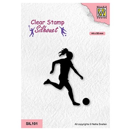 (SIL101)Nellie`s Choice Clearstamp - Woman soccer