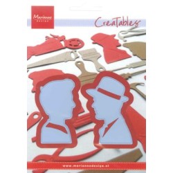 (LR0289)Creatables stencil silhouet man