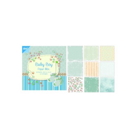 (6011/0024)Paper bloc 15X15 cm Baby Boy