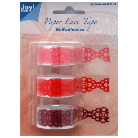 (6300/0402)Paper Lace Tape 18mmx1,5 mm Coeur