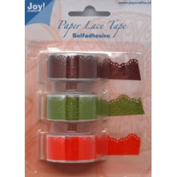 (6300/0404)Paper Lace Tape 18mmx1,5 mm Bloem