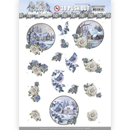 (SB10601)3D Push Out - Amy Design - Awesome Winter - Winter Village