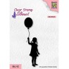 (SIL112)Nellie`s Choice Clearstamp - Girl with balloon