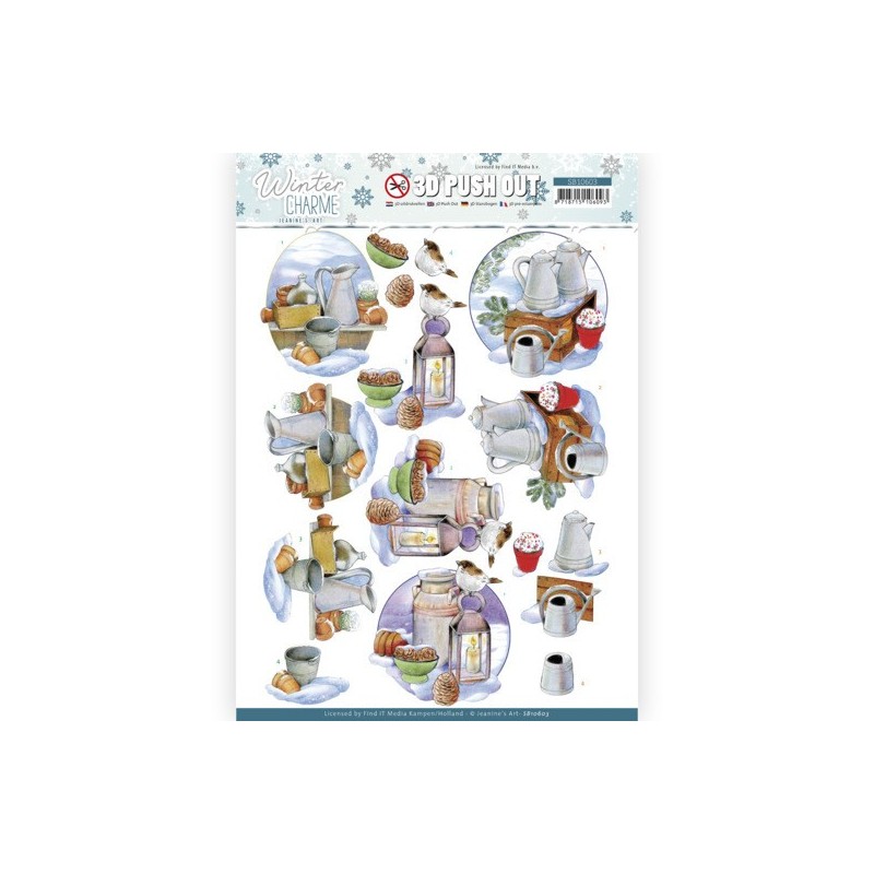 (SB10603)3D Push Out - Jeanine's Art - Winter Charme - Zink Decorations