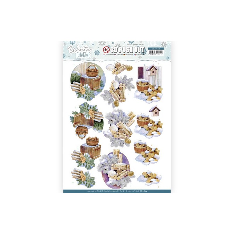 (SB10604)3D Push Out - Jeanine's Art - Winter Charme - Wood