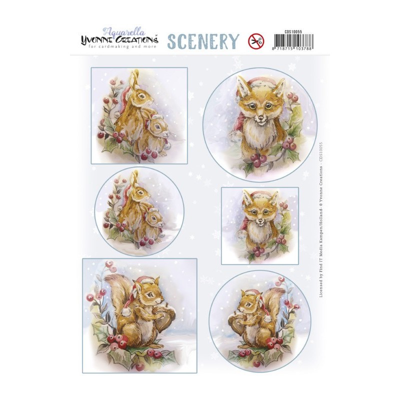 (CDS10055)Scenery - Yvonne Creations - Aquarella - Fox