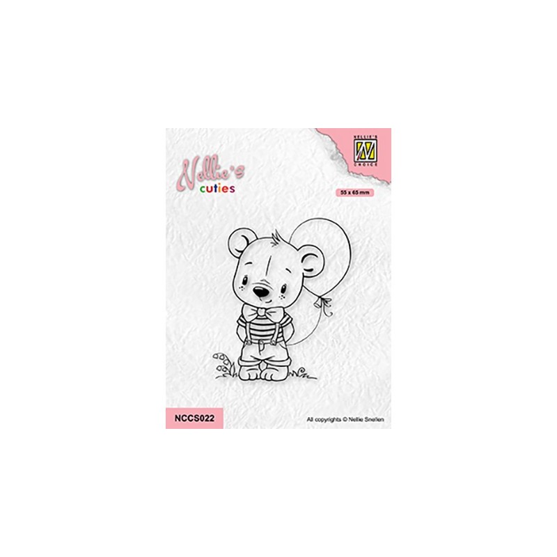 (NCCS022)Nellie`s Choice Clearstamp - Boy with Balloon