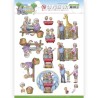 (SB10616)3D Push Out - Yvonne Creations - Funky Day Out - Zoo