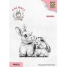 (ANI026)Nellie's Choice Clear Stamp Animals two rabbits