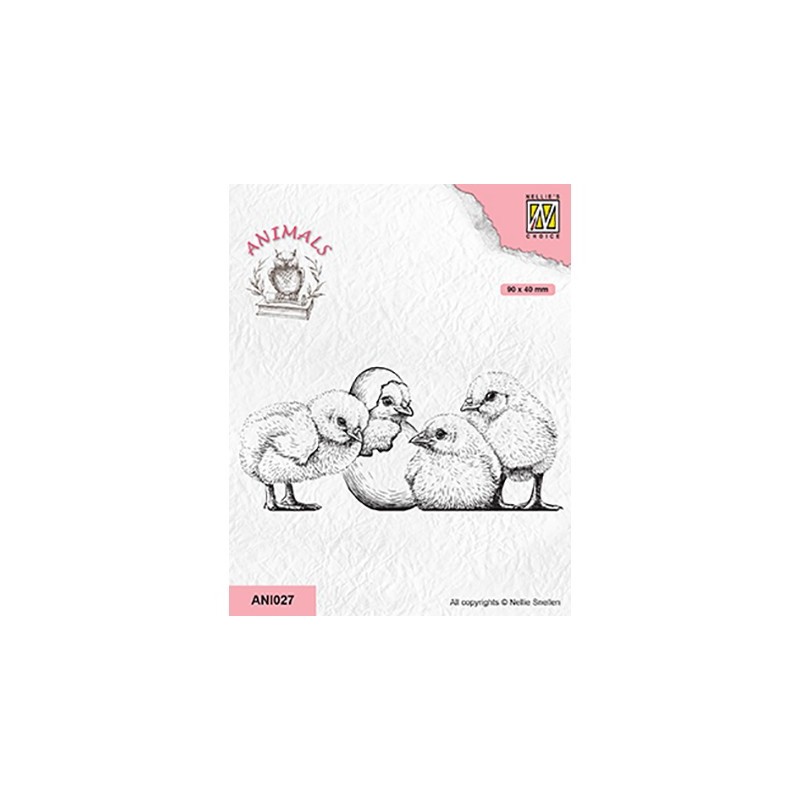 (ANI027)Nellie's Choice Clear Stamp Animals chicken