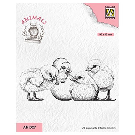 (ANI027)Nellie's Choice Clear Stamp Animals chicken