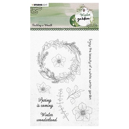 (SL-WG-STAMP159)Studio light Building a wreath Winter Garden nr. 159