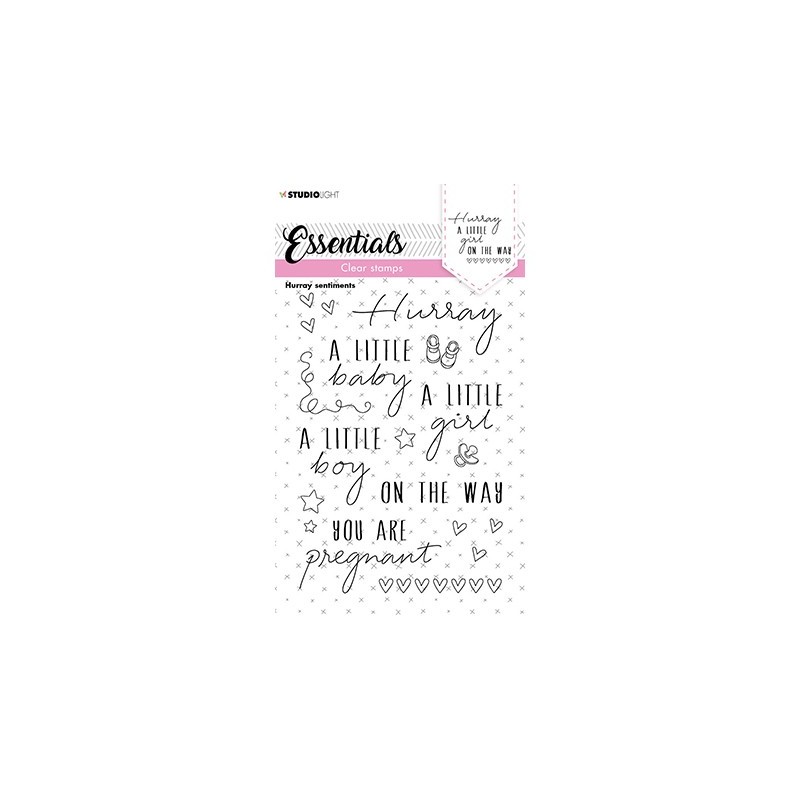 (SL-ES-STAMP172)Studio light  SL Clear stamp Hurray sentiments Essentials nr.172