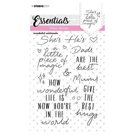 (SL-ES-STAMP173)Studio light  SL Clear stamp Wonderful sentiments Essentials nr.173