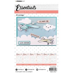 (SL-ES-SCD25)Studio light  SL Clear stamp + Dies Air messages Essentials nr.25