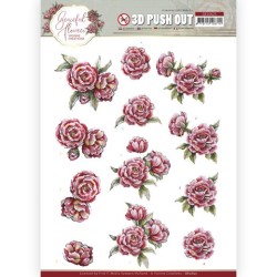 (SB10625)3D Push Out - Yvonne Creations - Graceful Flowers - Pink Roses