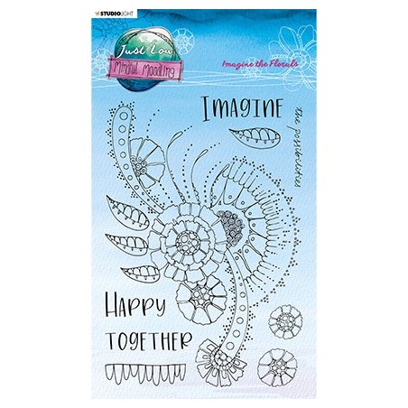 (JL-MM-STAMP189)Studio Light JL Clear stamp Imagine the florals Mindful Moodling nr.189