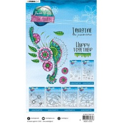 (JL-MM-STAMP189)Studio Light JL Clear stamp Imagine the florals Mindful Moodling nr.189