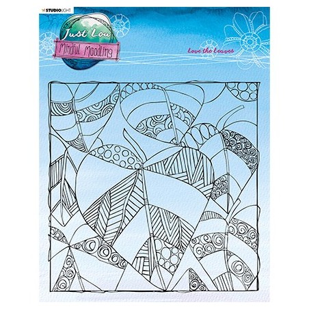 (JL-MM-STAMP191)Studio Light JL Clear stamp Love the leaves Mindful Moodling nr.191