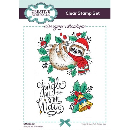 (UMSDB113)Creative Expressions Designer Boutique Clear Stamp A6 Jingle All The Way