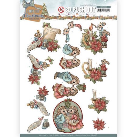 (SB10685)3D Push Out - Yvonne Creations - A Gift for Christmas - Dear santa