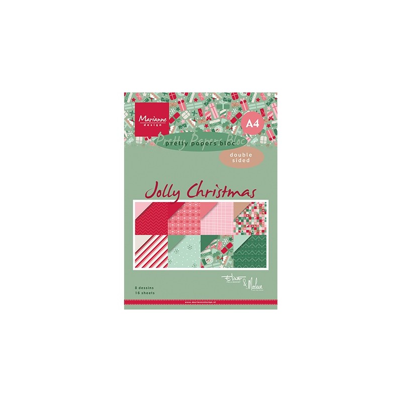 (PB7065)Pretty Papers bloc A4 Jolly Christmas