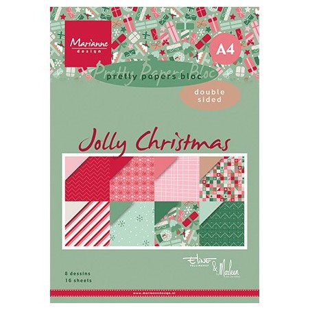 (PB7065)Pretty Papers bloc A4 Jolly Christmas