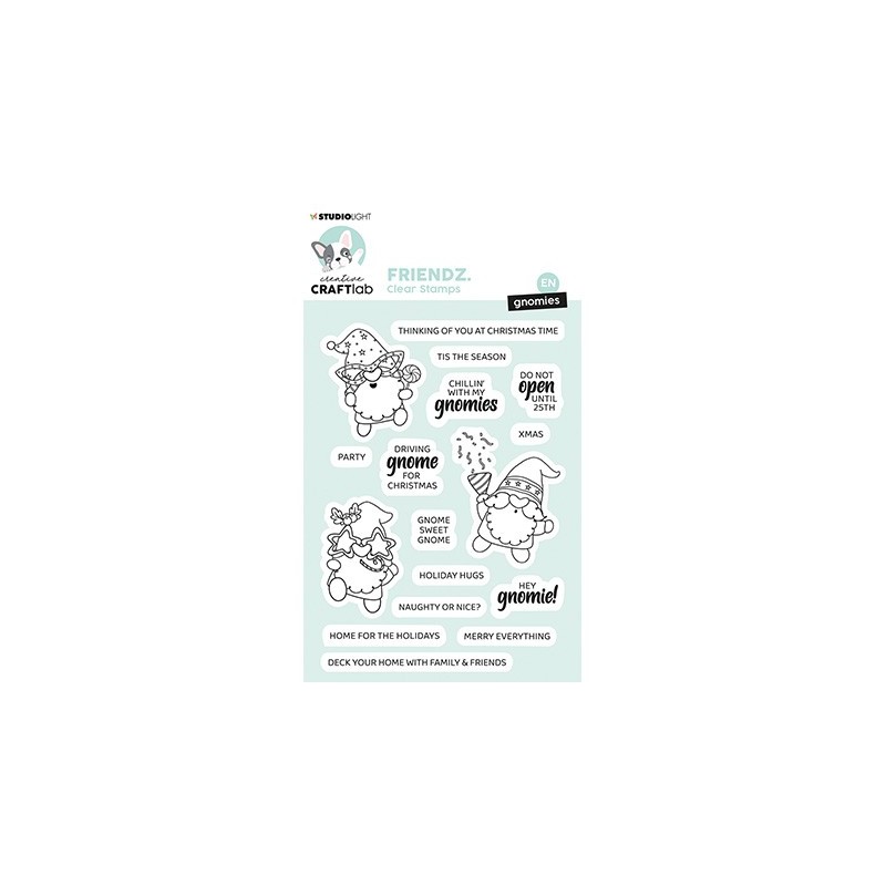 (CCL-FR-STAMP282)Studio light Clear stamp Gnomies Friendz nr.282