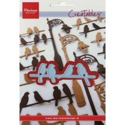 (LR0290)Creatables stencil birds on a wire