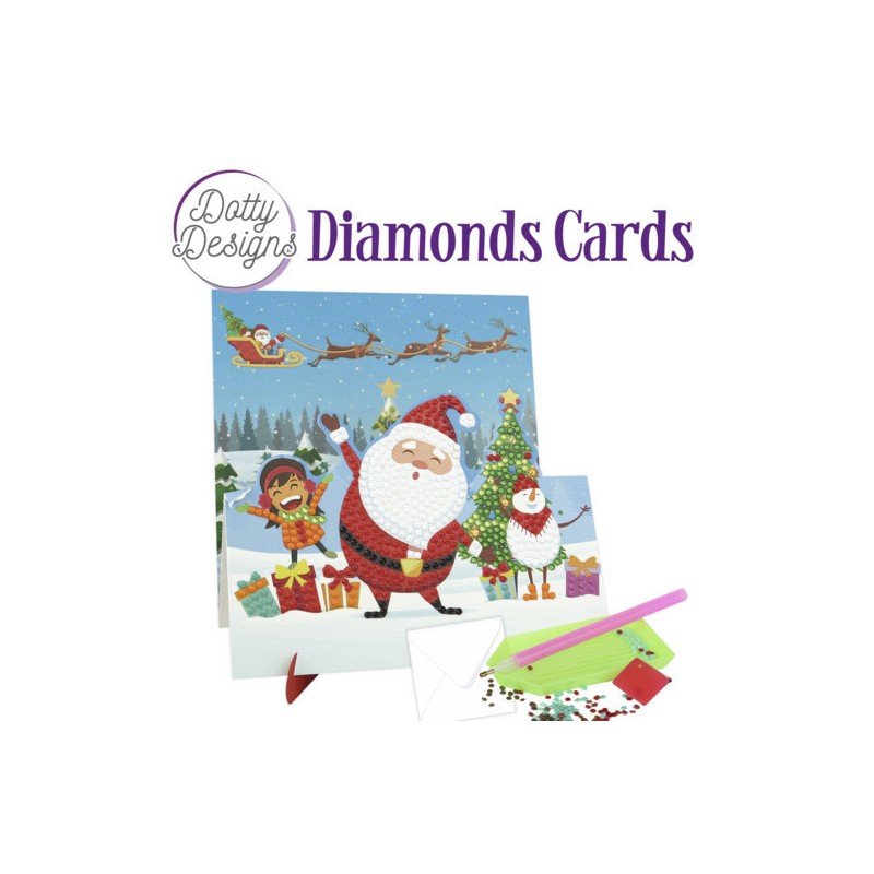 (DDDC1131)Dotty Designs Diamond Easel Card 131 - Santa