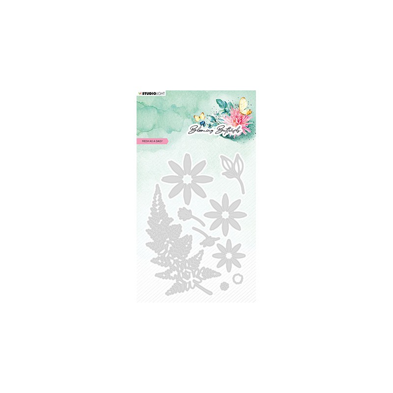 (SL-BB-CD483)Studio Light SL Cutting Die Fresh as a daisy Blooming Butterfly nr.483