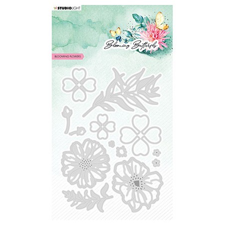 (SL-BB-CD485)Studio Light SL Cutting Die Blooming flowers Blooming Butterfly nr.485