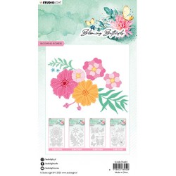 (SL-BB-CD485)Studio Light SL Cutting Die Blooming flowers Blooming Butterfly nr.485