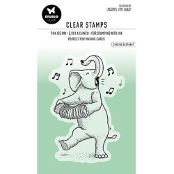 (BL-ES-STAMP409)Studio light SL Clear stamp Singing Elephant Essentials nr.409