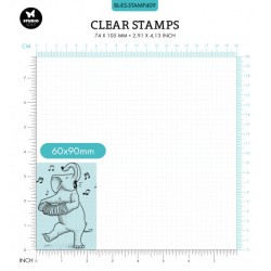 (BL-ES-STAMP409)Studio light SL Clear stamp Singing Elephant Essentials nr.409