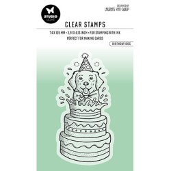 (BL-ES-STAMP410)Studio light SL Clear stamp Birthday Dog Essentials nr.410