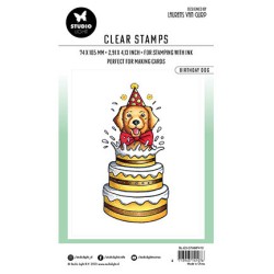 (BL-ES-STAMP410)Studio light SL Clear stamp Birthday Dog Essentials nr.410