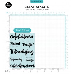 (BL-ES-STAMP413)Studio light SL Clear stamp Gefeliciflapstaart Essentials nr.413