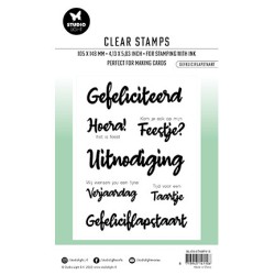 (BL-ES-STAMP413)Studio light SL Clear stamp Gefeliciflapstaart Essentials nr.413