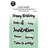 (BL-ES-STAMP414)Studio light SL Clear stamp Hooray! Essentials nr.414