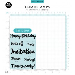 (BL-ES-STAMP414)Studio light SL Clear stamp Hooray! Essentials nr.414