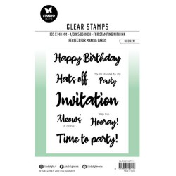 (BL-ES-STAMP414)Studio light SL Clear stamp Hooray! Essentials nr.414